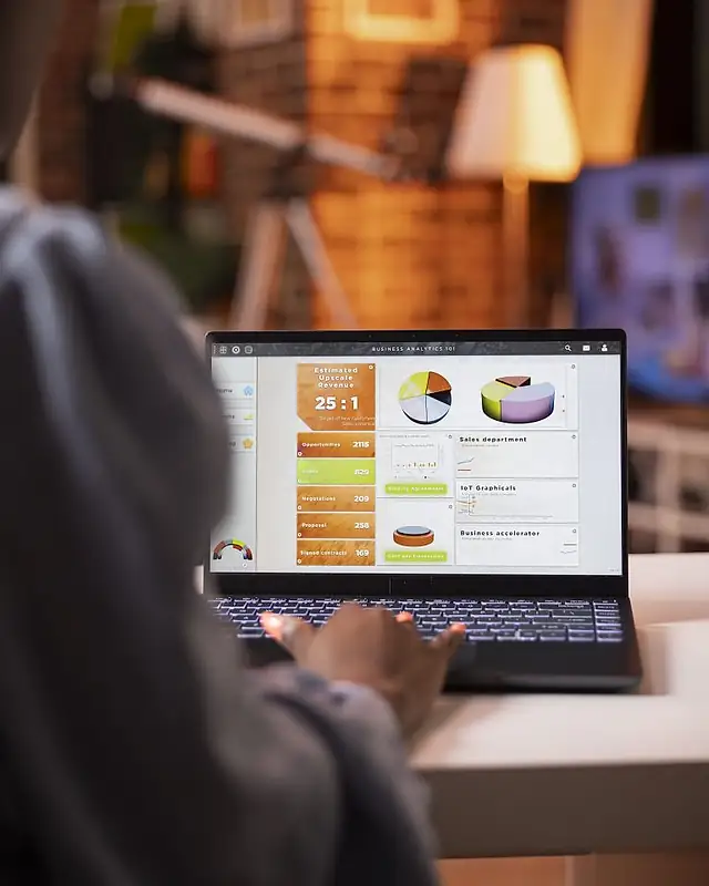 Analisi dei risultati di una campagna di web marketing su un portatile